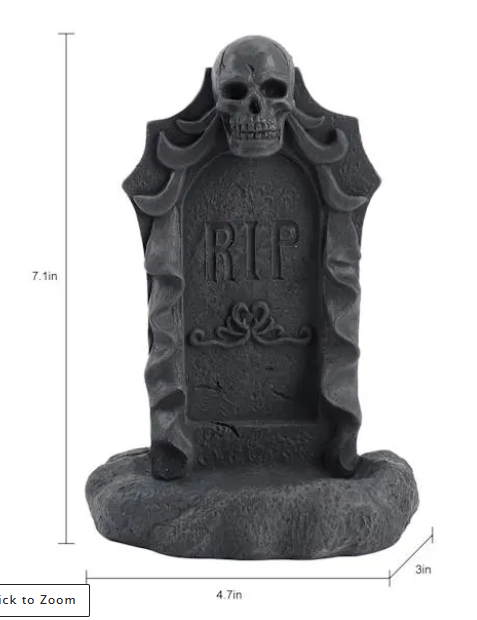 Haunted Tombstone Incense Burner Set