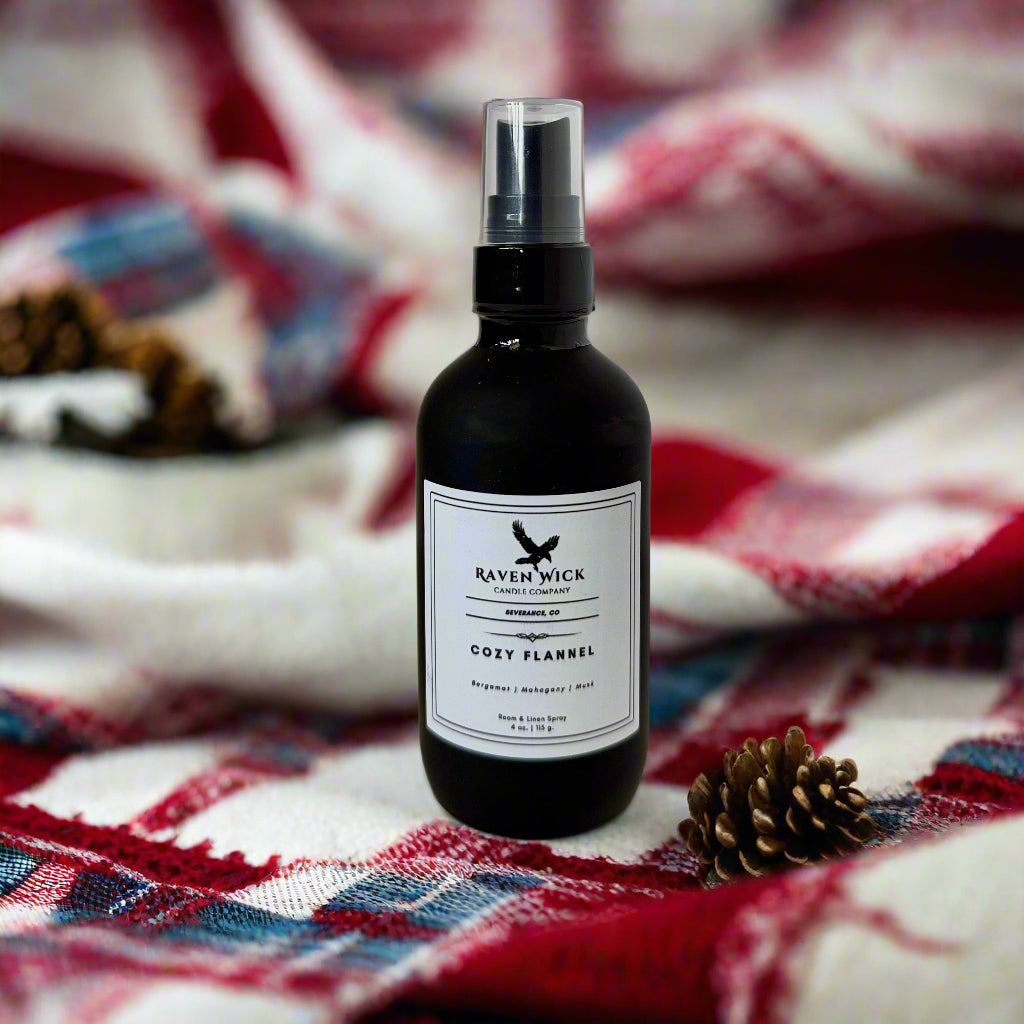 Cozy Flannel - Room & Linen Spray – Raven Wick Candle Company™