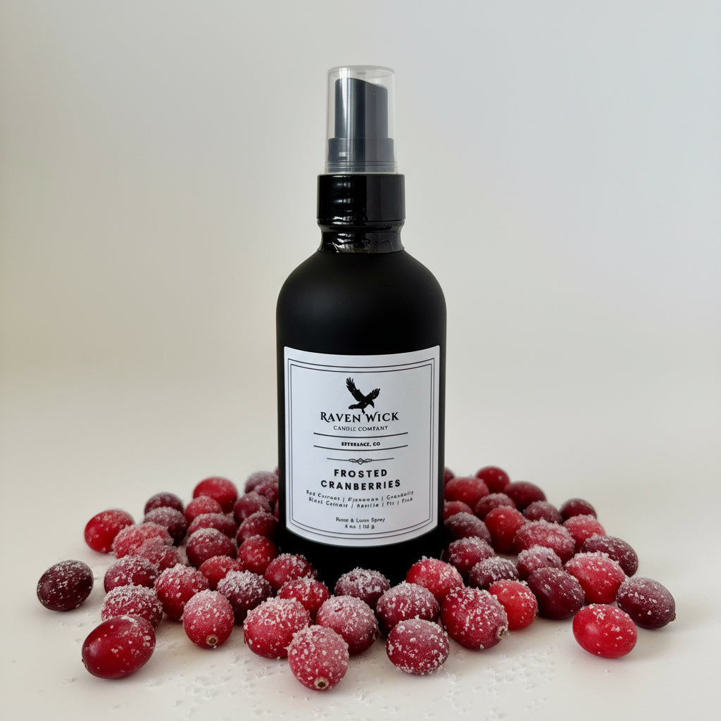 Frosted Cranberries - Room & Linen Spray – Raven Wick Candle Company