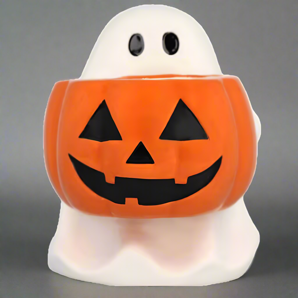 Ghost with Pumpkin Candle Holder